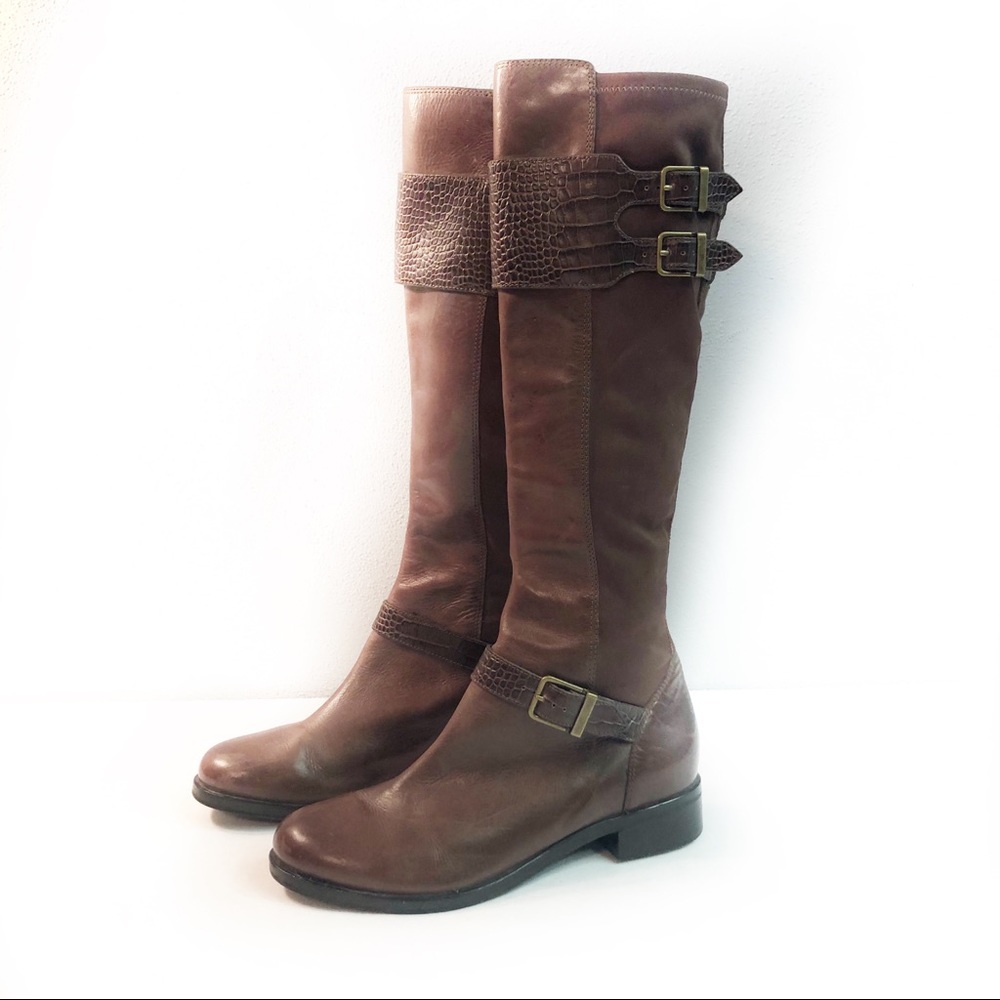 Cole Haan Boots Tennley Buckle Chestnut Brown 7.5B - Picture 4 of 8